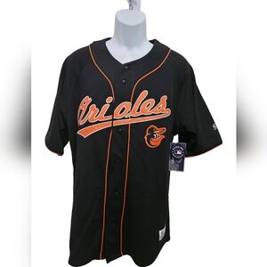 Baltimore Orioles Mens Black Jersey Size  MLB Embroidered Logo Lg. by True Fan